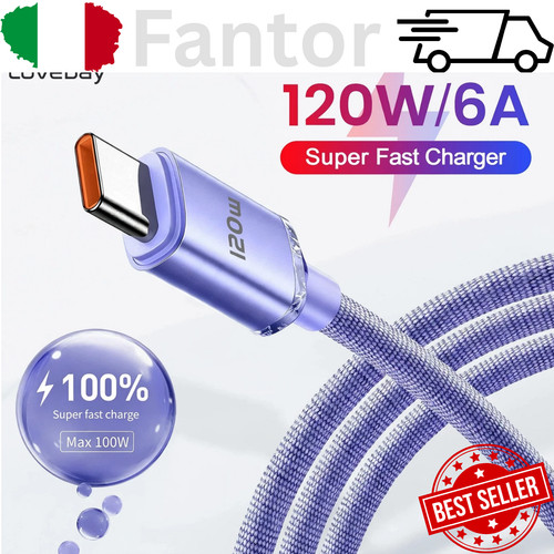 Cavo usb 120w ricarica - cavo,