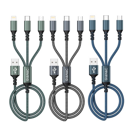Multi cavo ricarica 3pack - multi, di